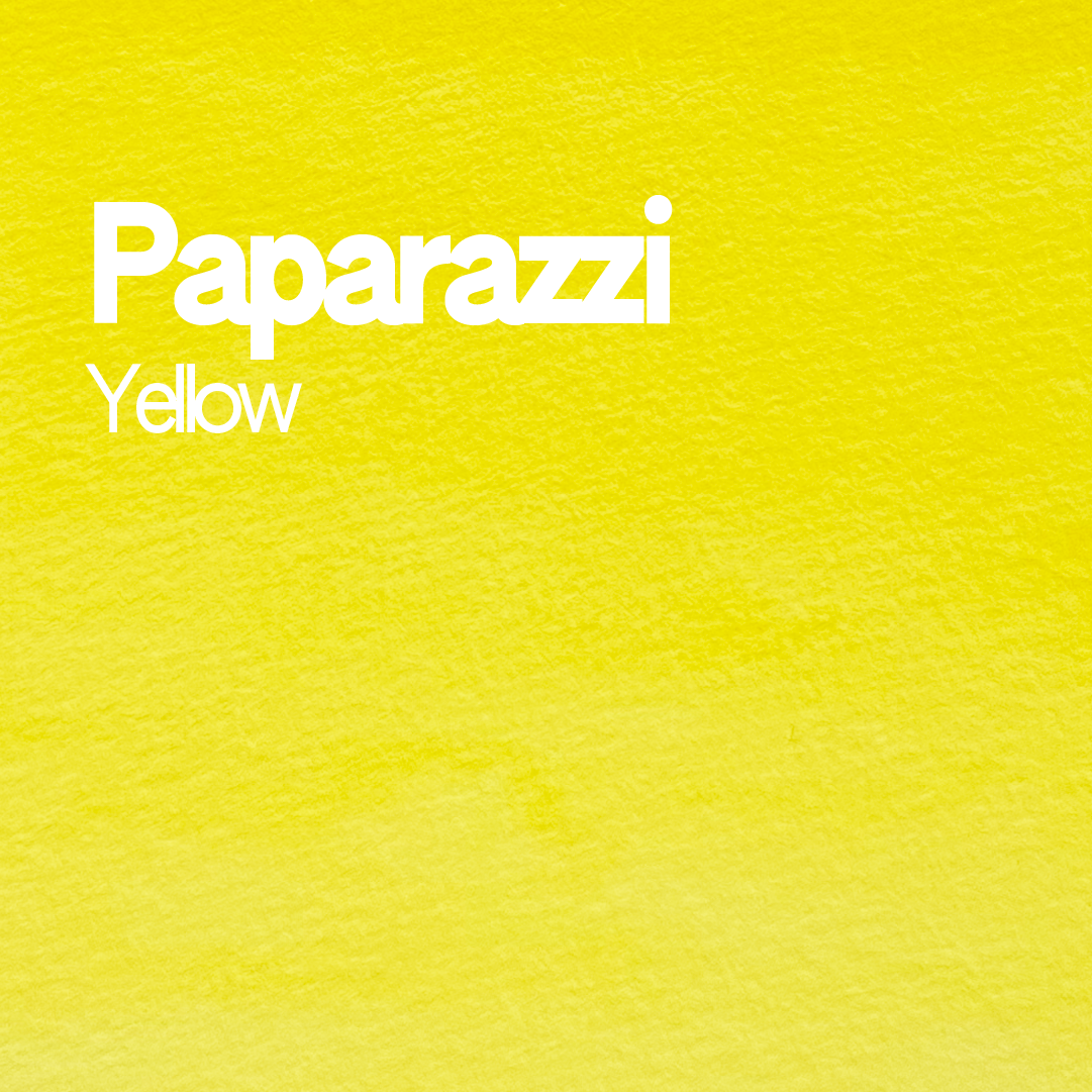 Demi-godet d'aquarelle artisanale individuel - Paparazzi Yellow