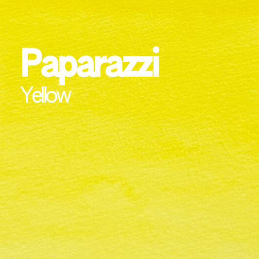 Demi-godet d'aquarelle artisanale individuel - Paparazzi Yellow
