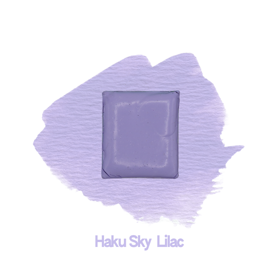 Demi-godet d'aquarelle artisanale individuel - Haku Sky Lilac