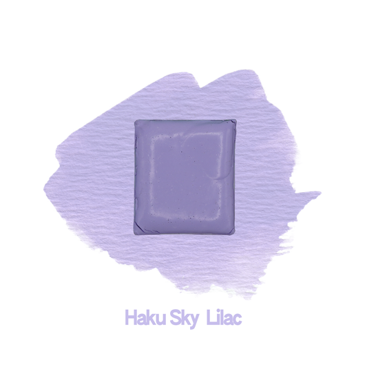 Demi-godet d'aquarelle artisanale individuel - Haku Sky Lilac