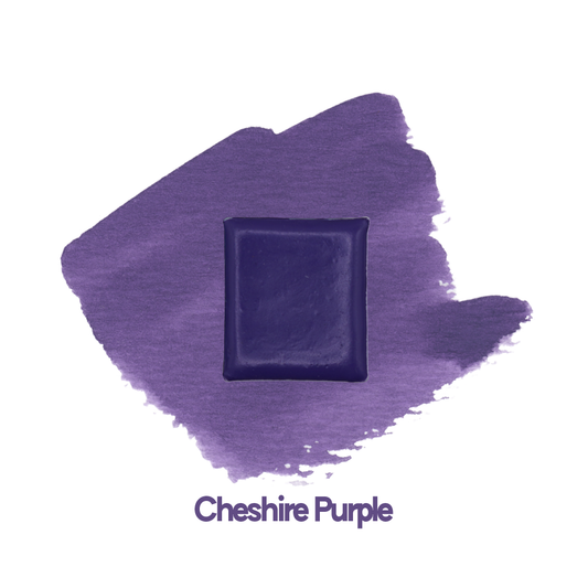 Demi-godet d'aquarelle artisanale individuel - Cheshire Purple