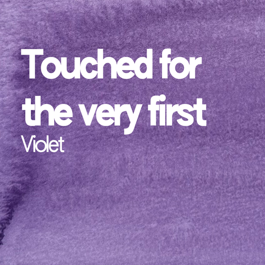 Demi-godet d'aquarelle artisanale individuel - Touched for the very first Violet