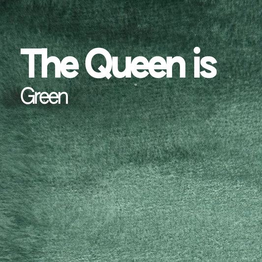 Demi-godet d'aquarelle artisanale individuel - The Queen is Green