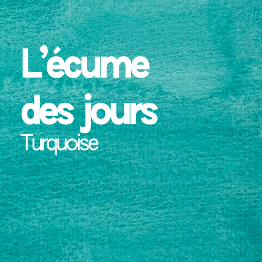 Demi-godet d'aquarelle artisanale individuel - L’écume des jours Turquoise
