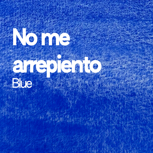 Demi-godet d'aquarelle artisanale individuel - No me arrepiento Blue