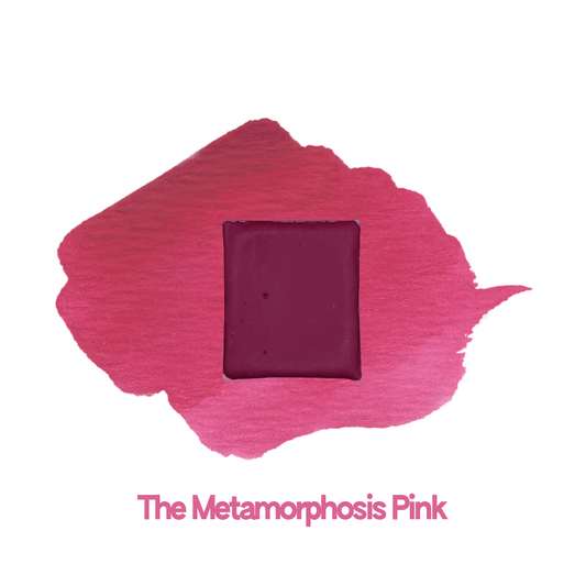 Demi-godet d'aquarelle artisanale individuel - The Metamorphosis Pink