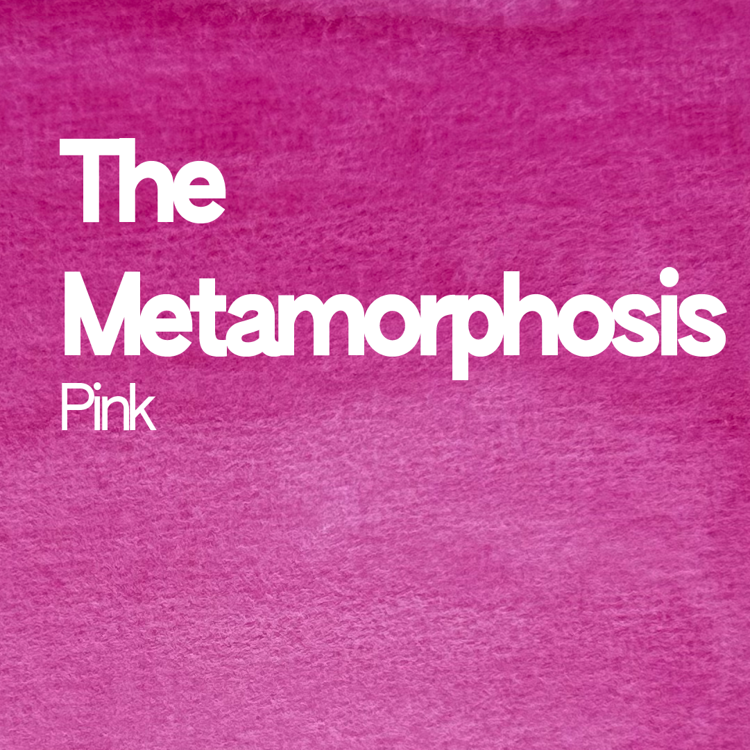 Demi-godet d'aquarelle artisanale individuel - The Metamorphosis Pink