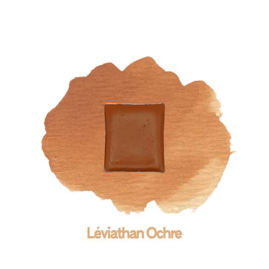 Demi-godet d'aquarelle artisanale individuel - Léviathan Ochre