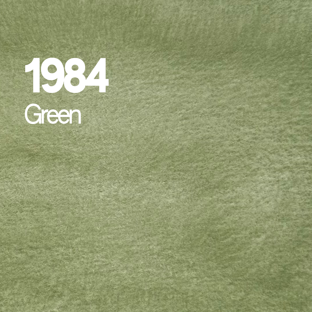 Demi-godet d'aquarelle artisanale individuel - 1984 Green
