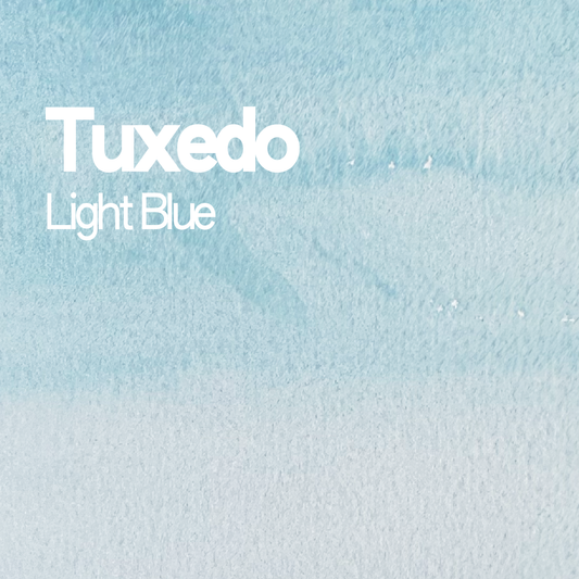 Demi-godet d'aquarelle artisanale individuel - Tuxedo Light Blue