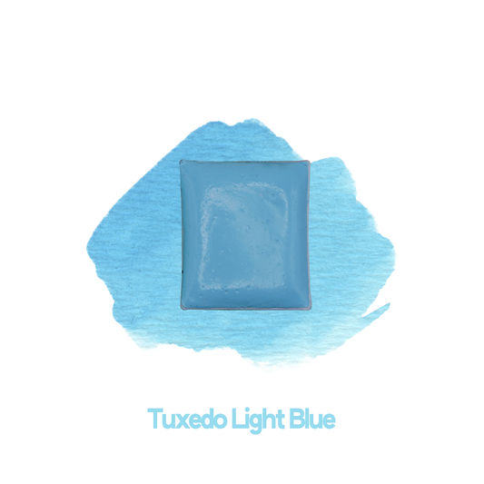 Demi-godet d'aquarelle artisanale individuel - Tuxedo Light Blue