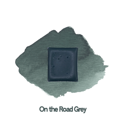 Demi-godet d'aquarelle artisanale individuel - On the road Grey