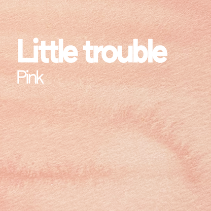 Demi-godet d'aquarelle artisanale individuel - Little trouble pink
