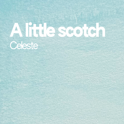 Demi-godet d'aquarelle artisanale individuel - A little scotch Celeste