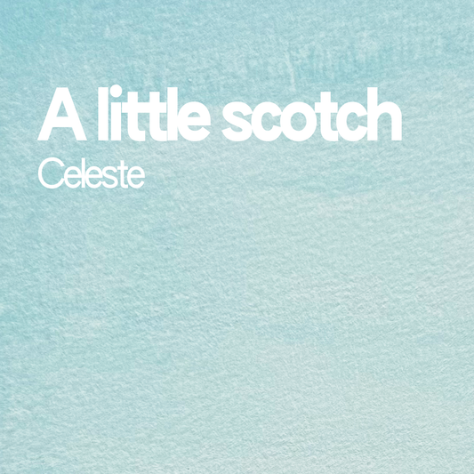 Demi-godet d'aquarelle artisanale individuel - A little scotch Celeste