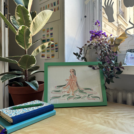 dessins a l'aquarelle artisanale Maison Banane