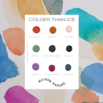 Dot card d'aquarelles artisanales Colder than Ice