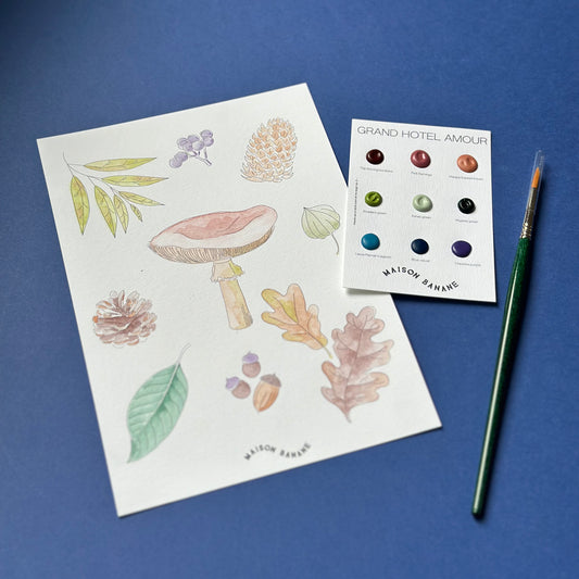 Kit Coloriage d’Aquarelle - Composition d’automne