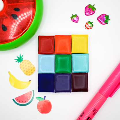 Palette d'aquarelles artisanales Juicy Fruits