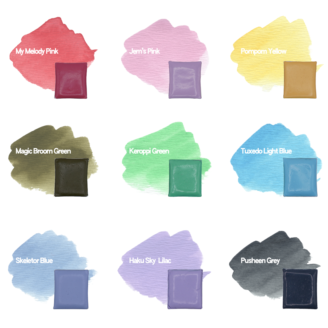 Kit deluxe - Palette d'aquarelle artisanale + cahier  + pinceau