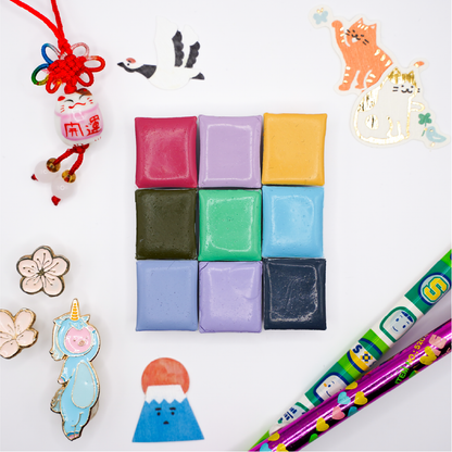 Palette d'aquarelles artisanales Kawaii Pop