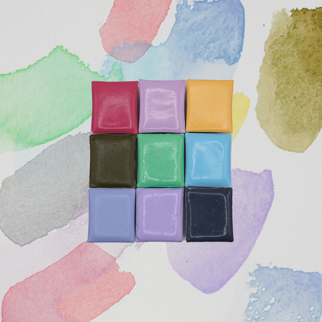 Palette d'aquarelles artisanales Kawaii Pop