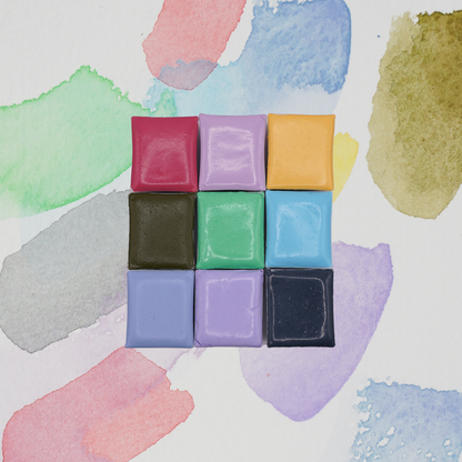 Palette d'aquarelles artisanales Kawaii Pop