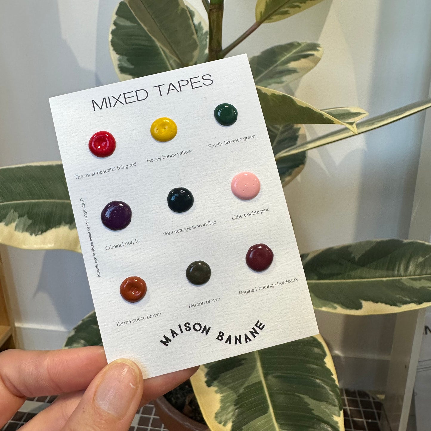 Dot card d'aquarelles artisanales Mixed Tapes