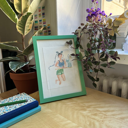 dessins a l'aquarelle artisanale Maison Banane