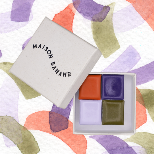 Mini Palette Aquarelle Artisanale Vegan - Quad #14
