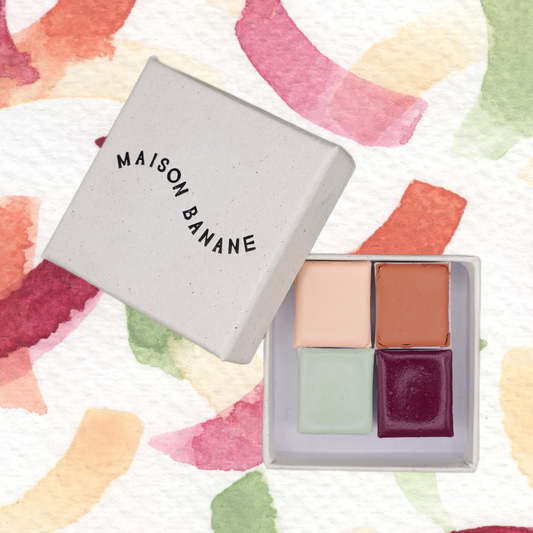 Mini Palette Aquarelle Artisanale Vegan - Quad #15