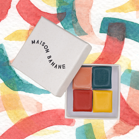 Mini Palette Aquarelle Artisanale Vegan - Quad #16