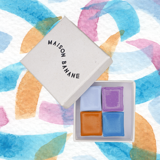 Mini Palette Aquarelle Artisanale Vegan - Quad #19