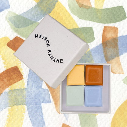 Mini Palette Aquarelle Artisanale Vegan - Quad #1