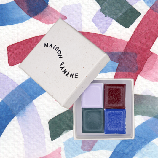 Mini Palette Aquarelle Artisanale Vegan - Quad #20