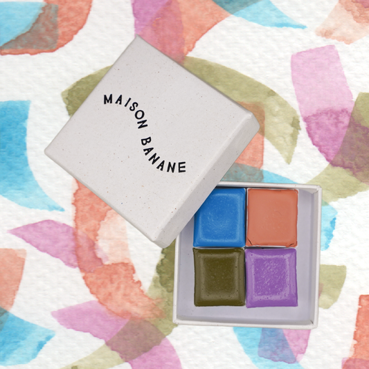 Mini Palette Aquarelle Artisanale Vegan - Quad #2