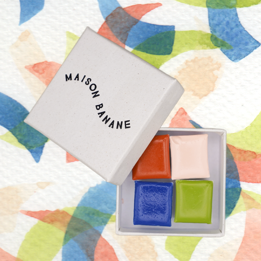 Mini Palette Aquarelle Artisanale Vegan - Quad #6