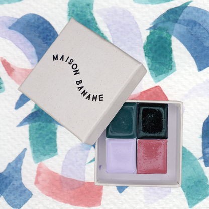 Mini Palette Aquarelle Artisanale Vegan - Quad #7