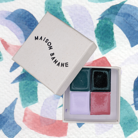 Mini Palette Aquarelle Artisanale Vegan - Quad #7