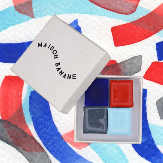 Mini Palette Aquarelle Artisanale Vegan - Quad #8