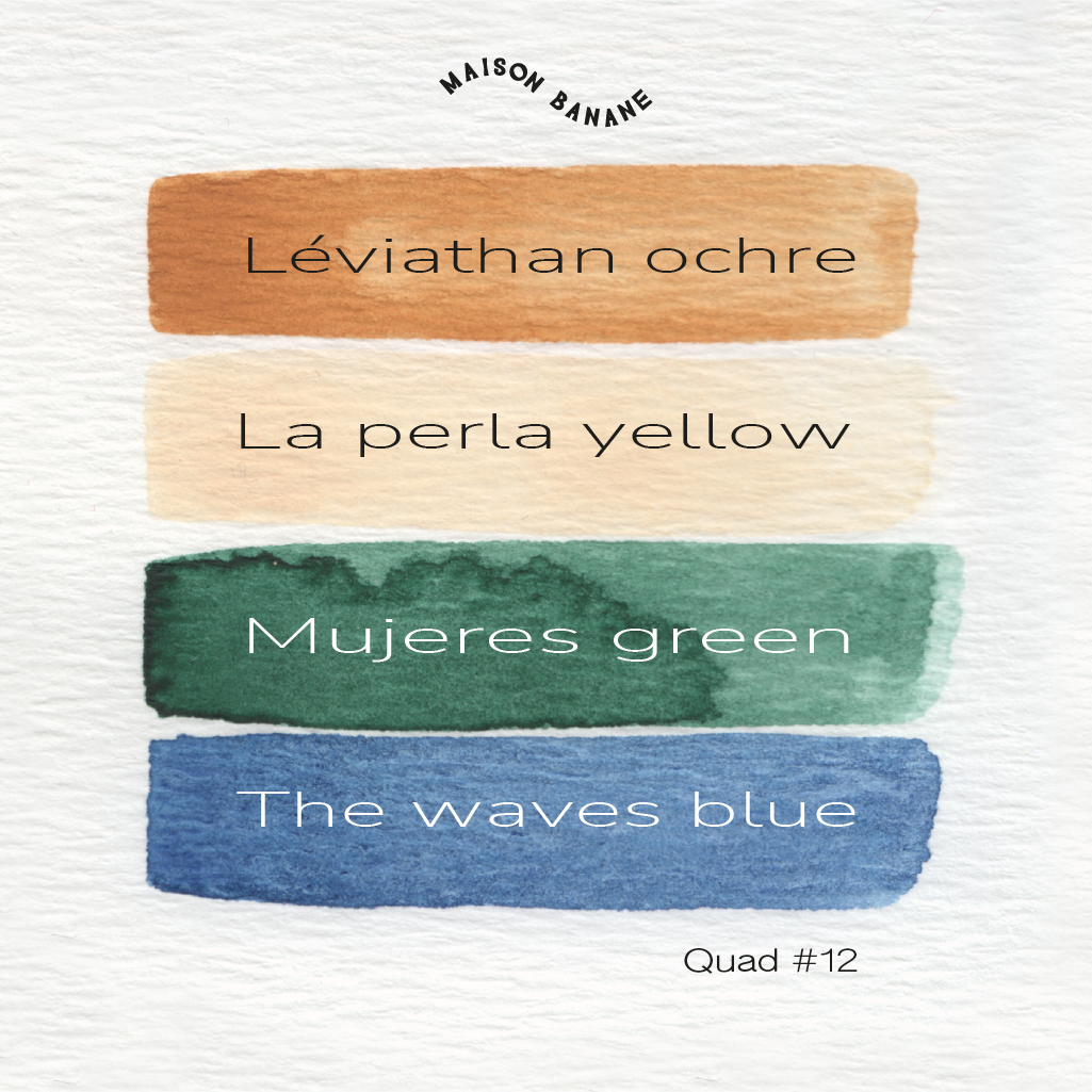 Mini Palette Aquarelle Artisanale Vegan - Quad #12