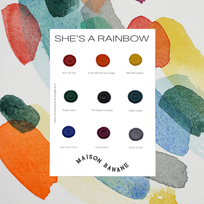 Dot card d'aquarelles artisanales She’s A Rainbow