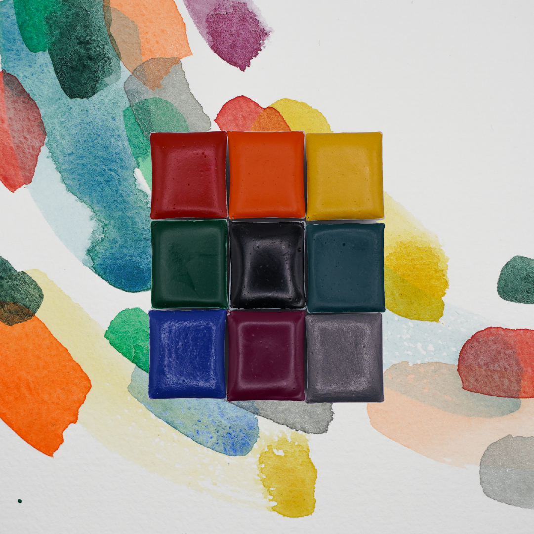 Palette d'aquarelles artisanales She's a Rainbow