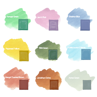 Palette d'aquarelles artisanales - Sélection Sweet & Salty