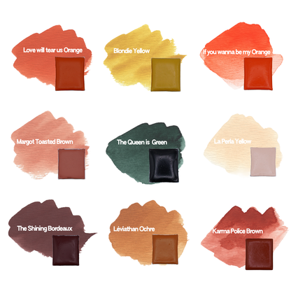 Palette d'aquarelles artisanales - Sélection Warm