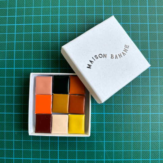 Palette d'aquarelles artisanales - Sélection Warm