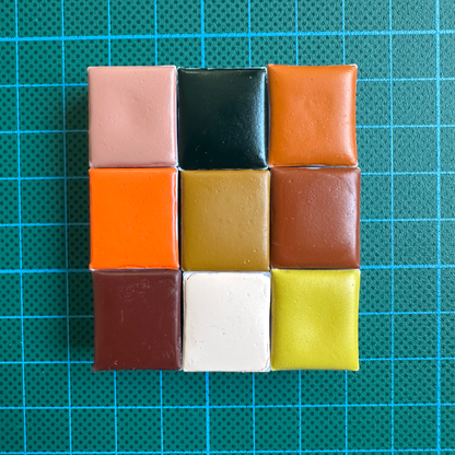 Palette d'aquarelles artisanales - Sélection Warm
