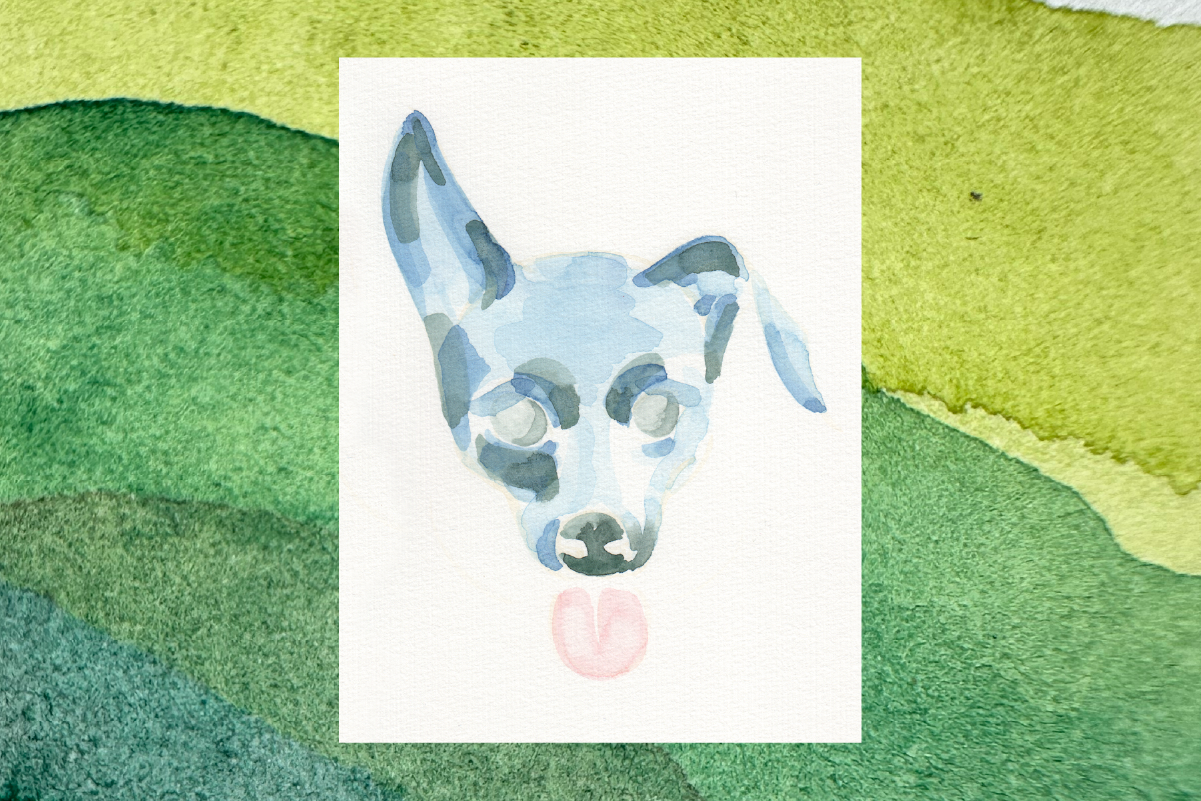 dessin a l'aquarelle artisanale Maison Banane