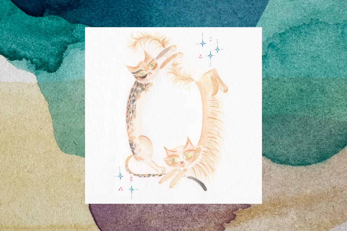 dessin a l'aquarelle artisanale Maison Banane