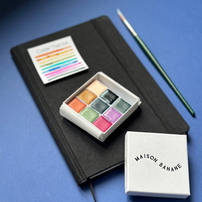 kit de voyage aquarelle artisanale Maison Banane
